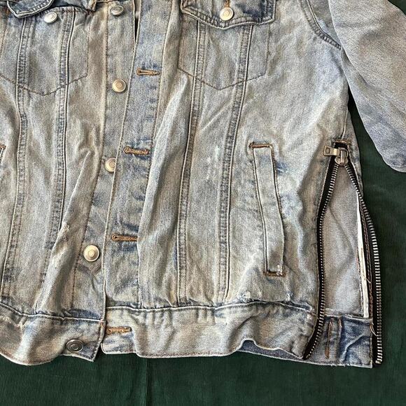 Y2k forever 21 distressed denim jacket - Picture 3 of 7